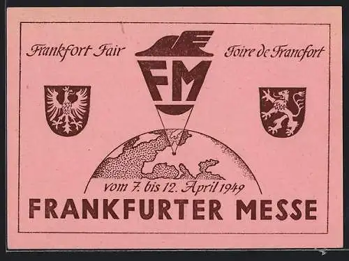 AK Frankfurt, Ausstellung, Messe, Frankfort Fair, Foire de Francfort 1949