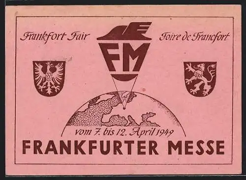 AK Frankfurt, Ausstellung, Messe, Frankfort Fair, Foire de Francfort 1949