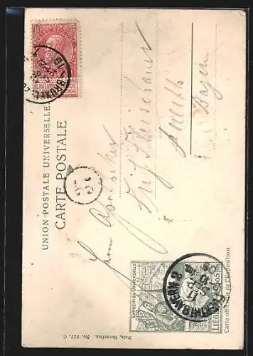 AK Liege, Exposition universelle 1905, Entree monumentale des Halls