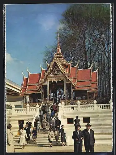 AK Bruxelles, Exposition Universelle 1958, Pavillon von Thailand, Ausstellung