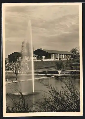 AK Stuttgart, Deutsche Gartenschau 1950, Hauptgaststätte