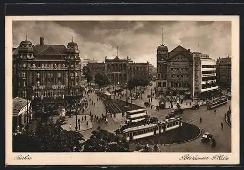 AK Berlin-Tiergarten, Potsdamer Platz mit Verkehrsturm