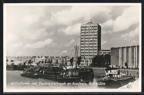 AK Rotterdam, de Coolhavn met Electriciteitsgeb. en Academie