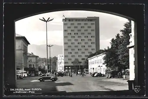 AK Salzburg, Hotel Europa und Südtiroler-Platz