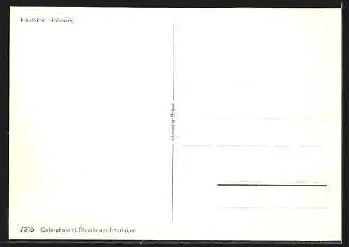 AK Interlaken, Strassse Höheweg mit Kursaal und Cafe-Bar