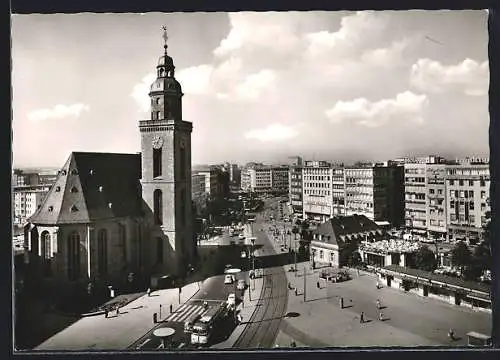 AK Frankfurt am Main, Blick auf die Hauptwache und Katharinenkirche