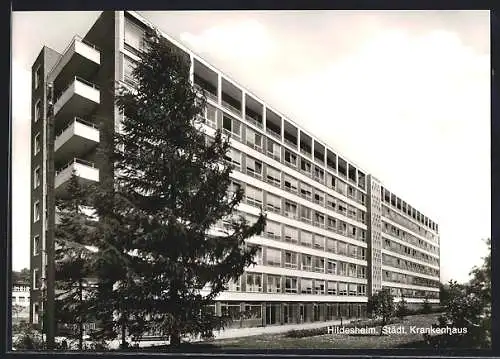 AK Hildesheim, Blick auf das Städt. Krankenhaus