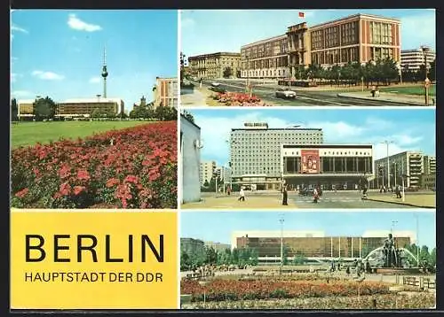 AK Berlin, Palast der Republik, Staatsratsgebäude und Neptunbrunnen