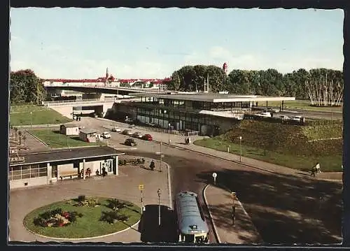 AK Kehl am Rhein, Blick über die Europabrücke von Strassburg