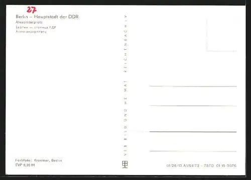 AK Berlin, Menschen vor dem Brunnen auf dem Alexanderplatz