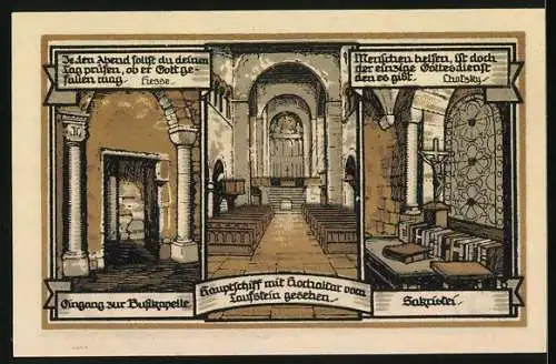 Notgeld Gernrode /Harz 1921, 75 Pfennig, Die Stiftskirche St. Cyriaci von Norden, Östl. Teil der südlichen Hauptempore
