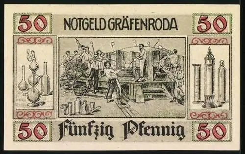 Notgeld Gräfenroda 1921, 50 Pfennig, Wilhelmshütte