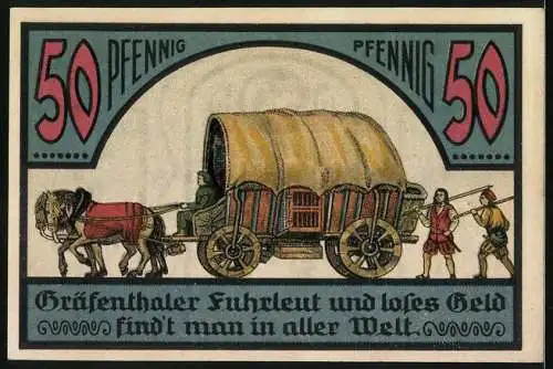 Notgeld Gräfenthal 1921, 50 Pfennig, Die Grafen von Pappenheim, Wappen