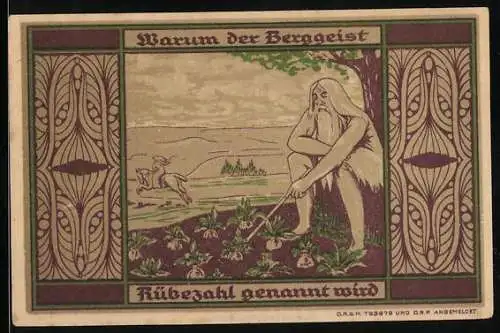 Notgeld Greiffenberg i. Schl., 30 Pfennig, Warum der Berggeist Rübezahl genannt wird, Wappen