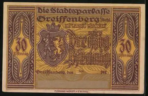 Notgeld Greiffenberg i. Schl., 30 Pfennig, Warum der Berggeist Rübezahl genannt wird, Wappen