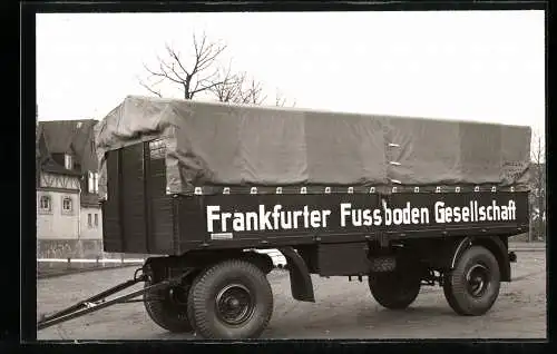 Fotografie Ackermann-Fahrzeugbau Wuppertal, Lastwagen Aufbauten, LKW - Anhänger Fa. Fussboden Gesellschaft Frankfurt