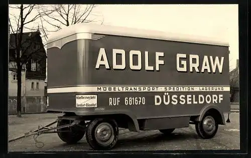 Fotografie Ackermann-Fahrzeugbau Wuppertal, Lastwagen Aufbauten, LKW - Anhänger Adolf Graw Spedition Düsseldorf
