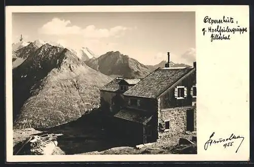 AK Olpererhütte, Blick auf die Hütte