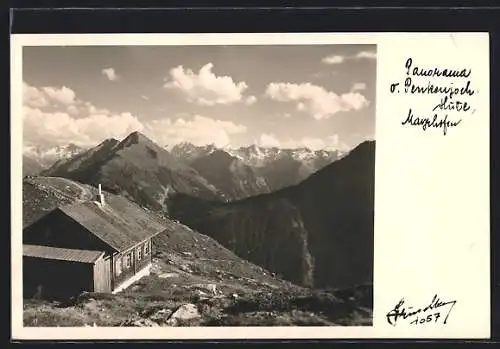 AK Penkenjochhütte mit Bergpanorama