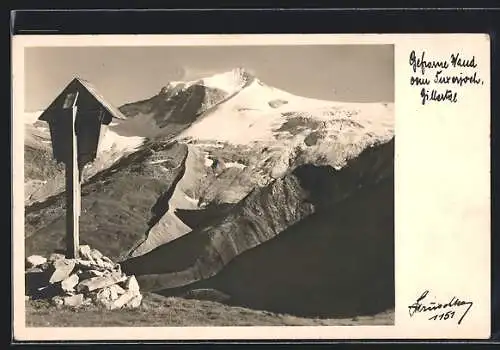 Foto-AK Hans Hruschka Nr.1262: Gefrorene Wand vom Tuxerjoch