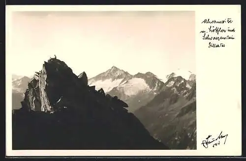 Foto-AK Hans Hruschka Nr.541: Ahornspitze mit Löffler und Schwarzenstein