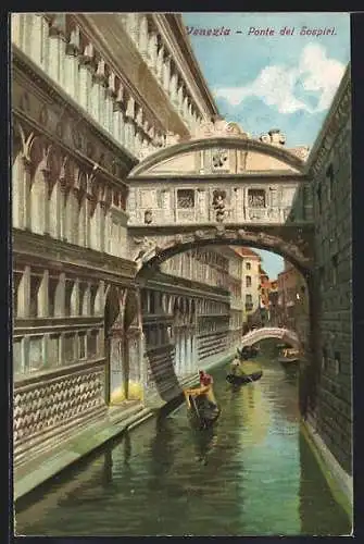 AK Venedig / Venezia, Ponte dei Sospiri, Motiv der Seufzerbrücke