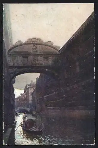 Künstler-AK Venezia, Ponte dei Sospiri