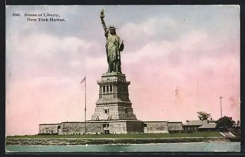 AK New York, Harbor, Statue Of Liberty, Freiheitsstatue