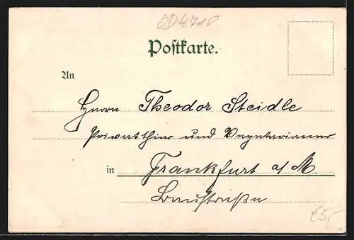 AK Kyffhäuser, Kyffhäuser-Gasthaus mit Denkmal