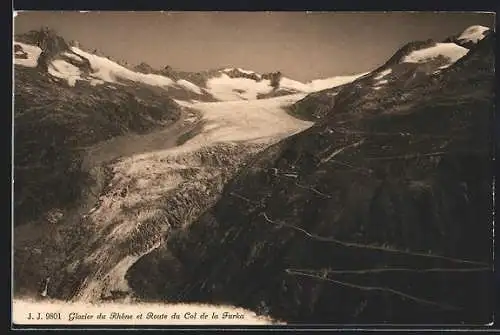 AK Glacier du Rhône et Route du Col de la Furka