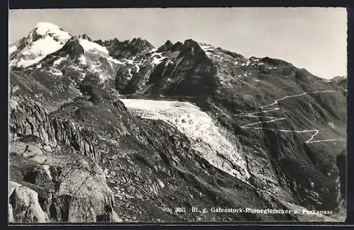 AK Bl. g. Glenstock-Rhonegletscher u. Furkapass