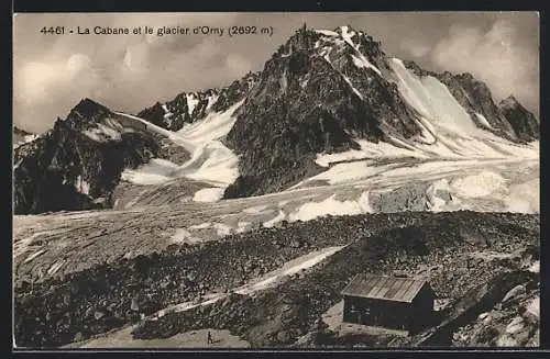 AK La Cabane et la glacier d`Orny