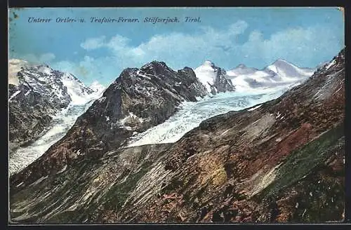 AK Unterer Orler- u. Trafoier-Fener am Stilfserjoch, Gletscher