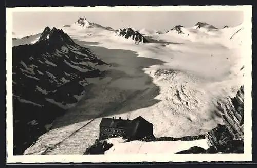 AK Ramolhaus mit dem grossen Gurgler Gletscher Hochwilde, Mitterkamm und Falschungsspitze