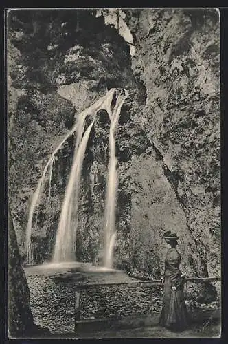 AK Marienfall, Wasserfall in Grünau