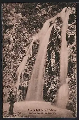 AK Marienfall, Wasserfall in der Grünau