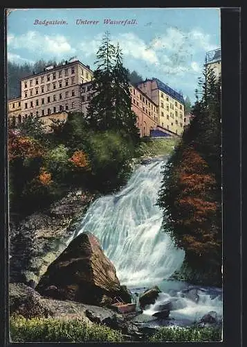 AK Unterer Wasserfall in Badgastein