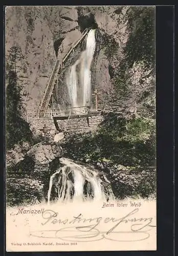AK Wasserfall zum toten Weib bei Mariazell