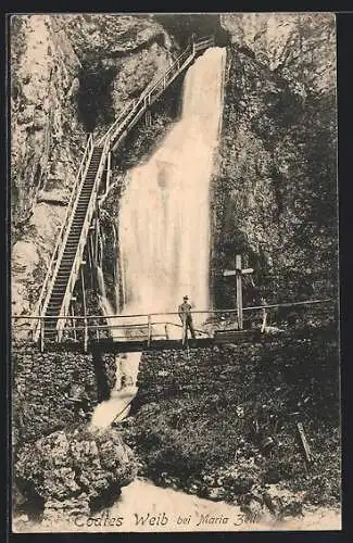AK Wasserfall zum Todten Weib bei Maria Zell