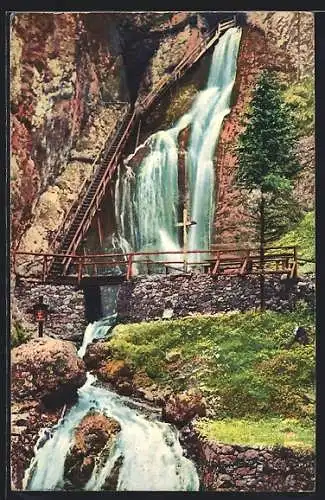 AK Maria Zell, Wasserfall z. Todten Weib