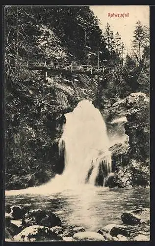 AK Rotweinfall, Blick auf Wasserfall