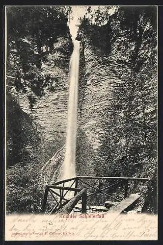 AK Kuchler Schleierfall, Blick auf Wasserfall