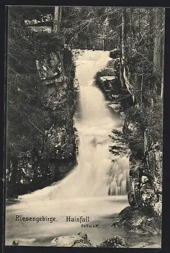 AK Hainfall, Wasserfall im Riesengebirge