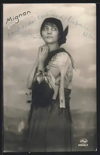 Foto-AK Amag Nr. 63326 /3: Mignon mit sehnsüchtigem Ausdruck