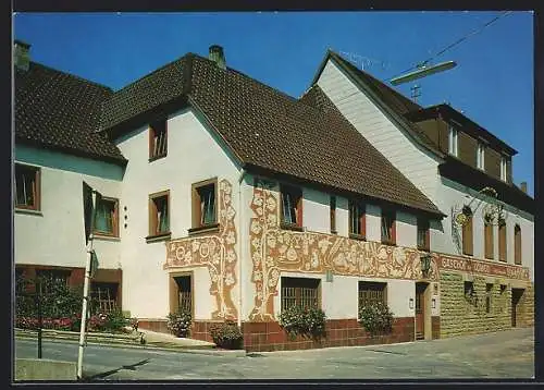 AK Bad Mergentheim-Neunkirchen, Gasthof Zum Löwen, Bes. Fam. Fritz Rummler