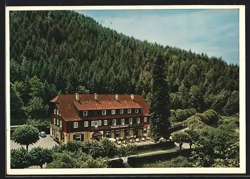 AK Baden-Baden, Waldhotel Fischkultur, vorzüglisches à la carte Restaurant