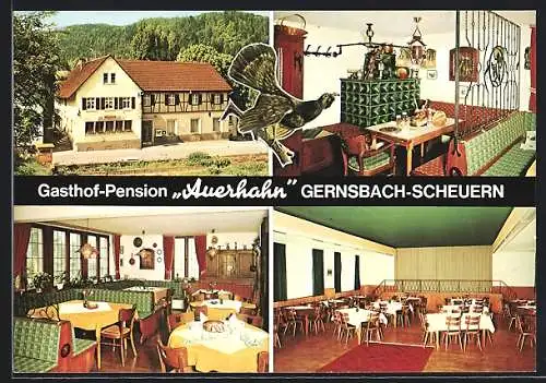 AK Gernsbach-Scheuern, Gasthof-Pension Auerhahn, Inh. Fam. Hommrich