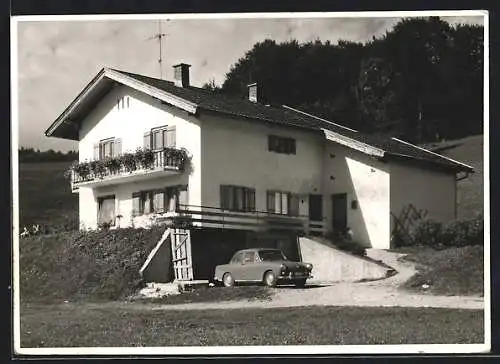 Foto-AK Inzell /Obb., Pension im Sonnenschein