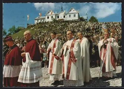 AK Maria Eck, Julius Kardinal Döpfner, Erzbischof von München und Freising bei der Wallfahrt