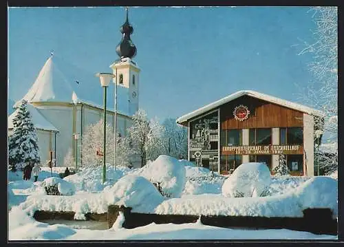 AK Inzell /Obb., Leistungszentrum für Eisschnellauf, Pfarrkirche und Haus des Gastes